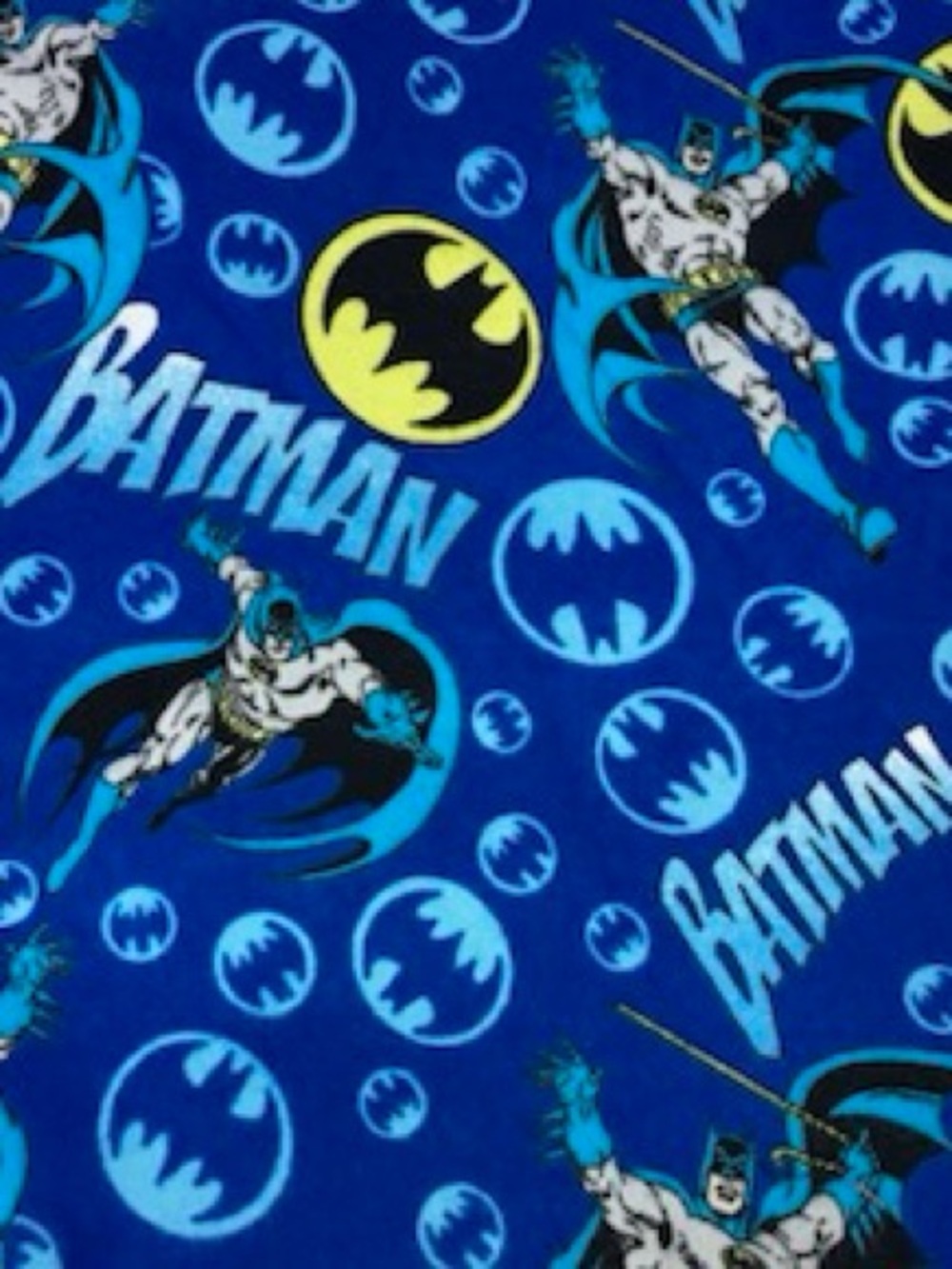 Batman Snuggle Flannel Fabric DC Comics 2.5 Yds By 42